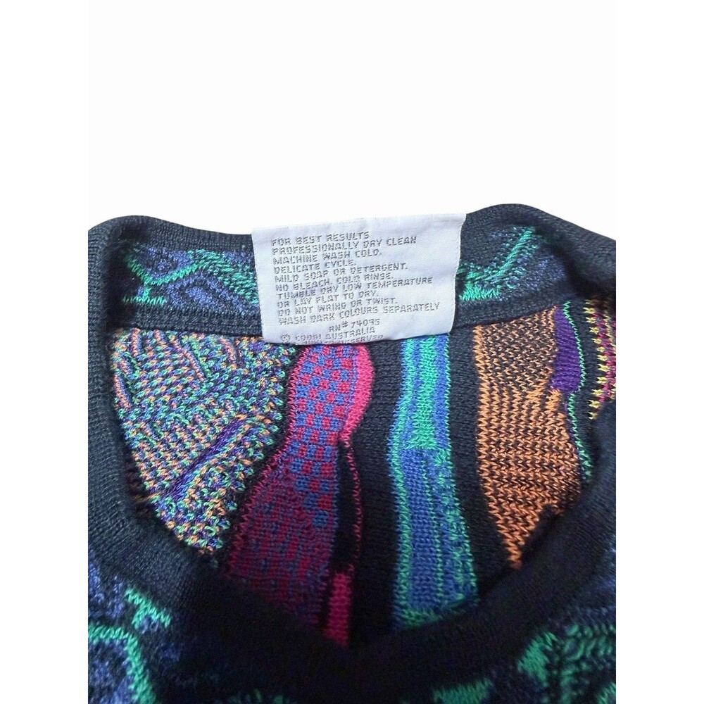 Rare Vintage COOGI Australia Zoo Animals Jungle 3D Knit Mercerized Cotton L - Picture 8 of 16